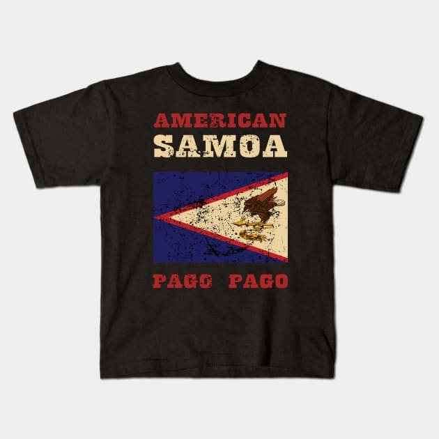 Flag of American Samoa Kids T-Shirt by KewaleeTee